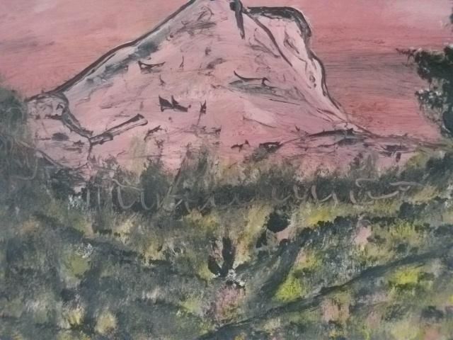 Painting titled "MONT ST VICTOIRE" by Max-Denis Deperrois, Original Artwork, Oil