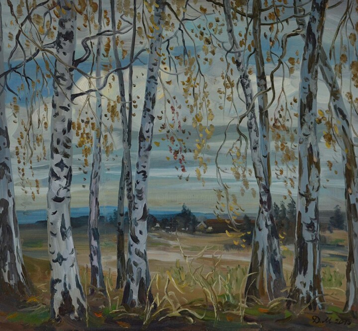 제목이 "Fragile birches"인 미술작품 Max Dudchenko로, 원작, 기름