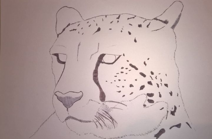 Dessin intitulée "The Queen" par Max Yo, Œuvre d'art originale, Stylo à bille