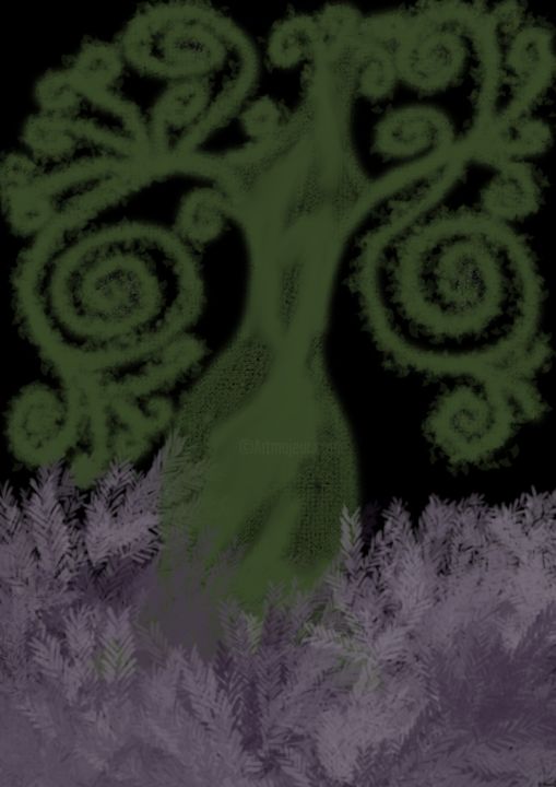 Digital Arts titled "woman-tree.png" by Maxabstracto, Original Artwork, Digital Painting