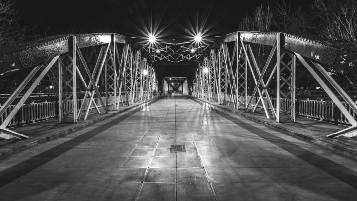 Фотография под названием "Puente de hierro" - Max Bauwens, Подлинное произведение искусства