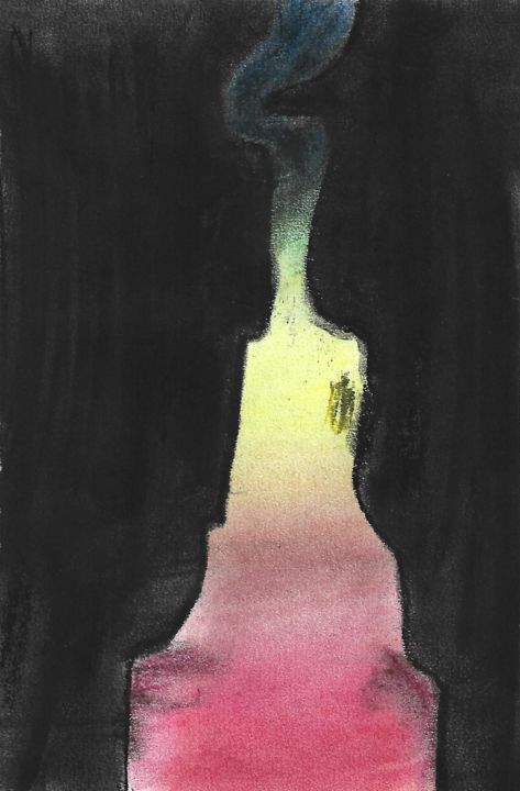 Dessin intitulée "Profils" par Maxent Krier, Œuvre d'art originale, Pastel