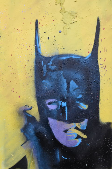 Painting titled "BatGirl" by Maxime Clement, Original Artwork, Acrylic