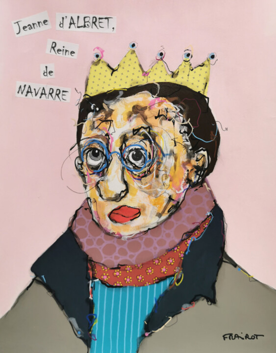 Malerei mit dem Titel "Jeanne d'Albret, re…" von Maxime Frairot, Original-Kunstwerk, Acryl