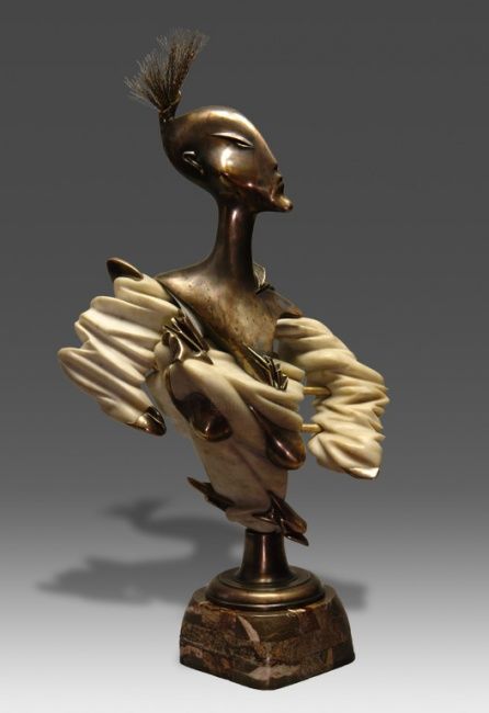 Sculpture titled "Гламурная красавица" by Max Luki, Original Art, Stone