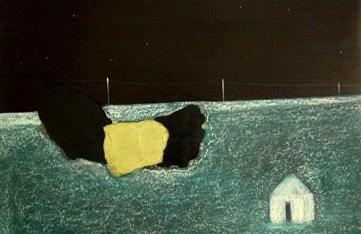 Pittura intitolato "Nuit 2" da Maxime Mucret, Opera d'arte originale, Olio