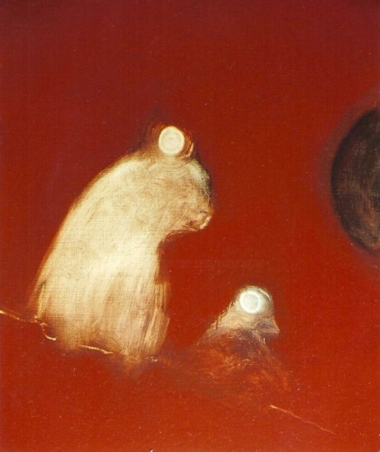 Pittura intitolato "Sans titre" da Maxime Mucret, Opera d'arte originale, Olio