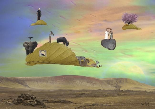 Digitale Kunst mit dem Titel "l'arche de Noë" von Max Parisot Du Lyaumont, Original-Kunstwerk, Fotomontage