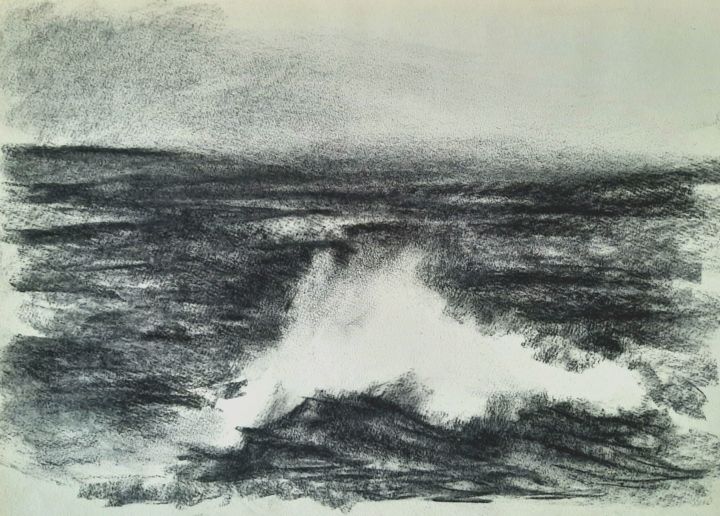 Drawing titled "Bn" by Max Sytch, Original Artwork, Charcoal