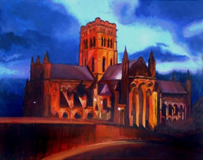 Painting titled "The Cathedral of St…" by Martin Wall, Original Artwork