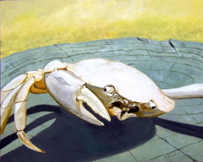 Painting titled "Crab" by Martin Wall, Original Artwork