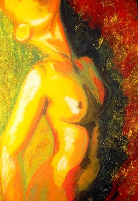 Painting titled "HYMNE A LA NATURE" by Maya Arti, Original Artwork, Oil