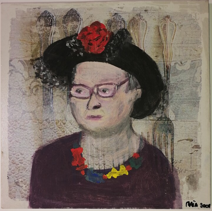 Peinture intitulée "The queen" par Maya Et Javi, Œuvre d'art originale, Acrylique Monté sur Châssis en bois