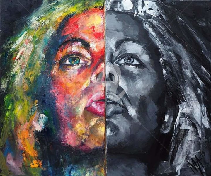 Painting titled "Readiness" by Maya Petrova Art, Original Art, Acrylic