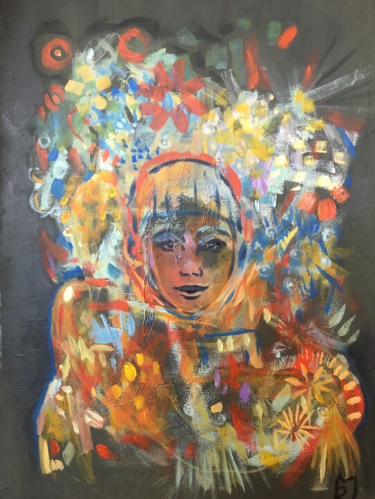 Peinture intitulée "Vita" par Maya Ratovondrahona, Œuvre d'art originale, Acrylique