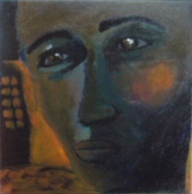 Painting titled "Le paysan" by Maya Ratovondrahona, Original Artwork, Oil