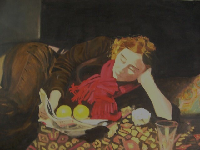 Painting titled "Les citrons" by Maya Ratovondrahona, Original Artwork, Oil