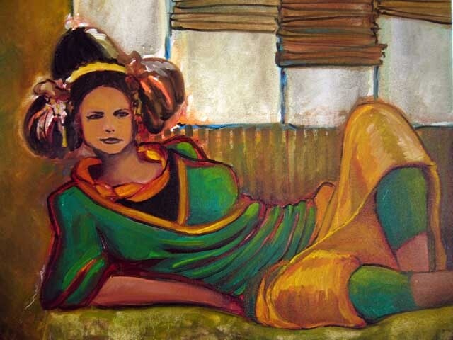 Malerei mit dem Titel "Sultane #artistsupp…" von Maya Ratovondrahona, Original-Kunstwerk, Öl