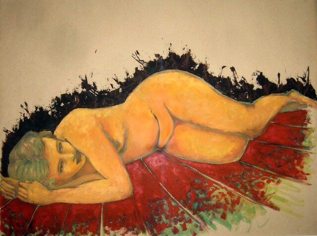 Peinture intitulée "Provocation 2" par Maya Ratovondrahona, Œuvre d'art originale, Huile