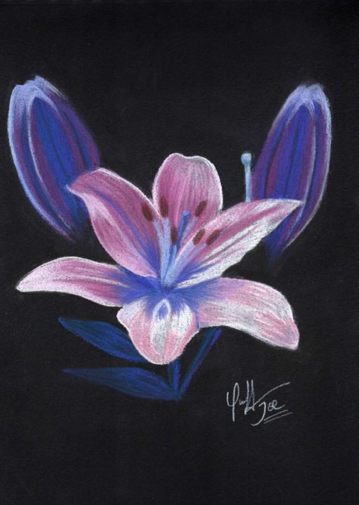 Digital Arts με τίτλο "lily-flower-scan.jpg" από Joe, Αυθεντικά έργα τέχνης