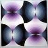 Peinture intitulée "Purple Bagua" par Maya Brassel, Œuvre d'art originale, Huile