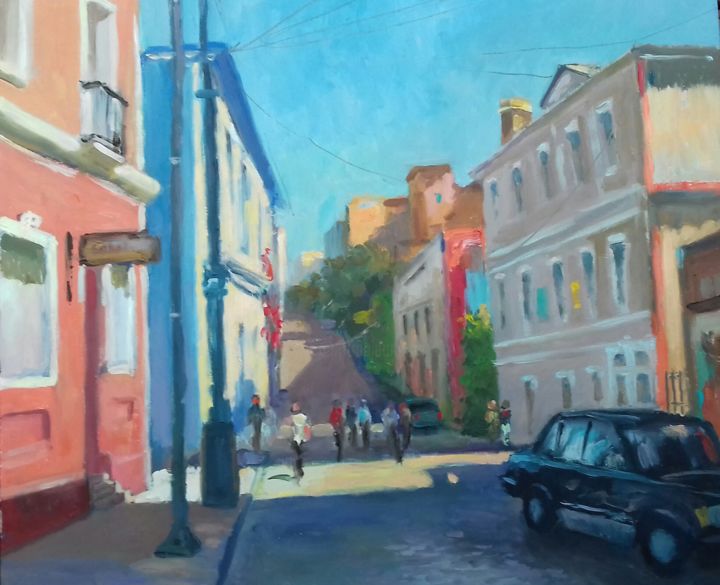 Painting titled "VALPARAISO" by Maria Catalina Alberto, Original Artwork