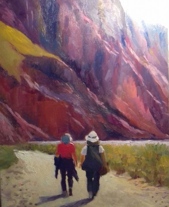 Painting titled "caminata1.jpg" by Maria Catalina Alberto, Original Artwork, Oil