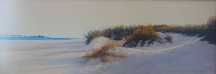 Painting titled "Playa en Otoño al a…" by Maymonis, Original Artwork, Pastel