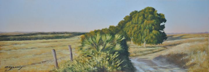 Painting titled "Paisaje de campo.jpg" by Maymonis, Original Art, Oil