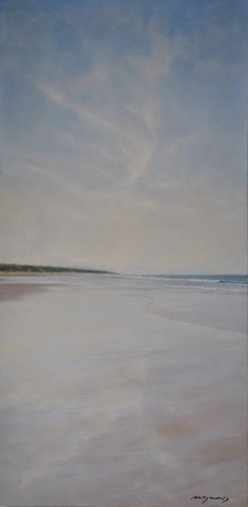 Painting titled "Orilla de la playa…" by Maymonis, Original Artwork, Oil