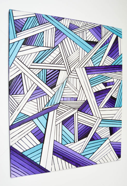 Peinture intitulée "peintures-labyrinthe" par Mayron Noel, Œuvre d'art originale, Acrylique