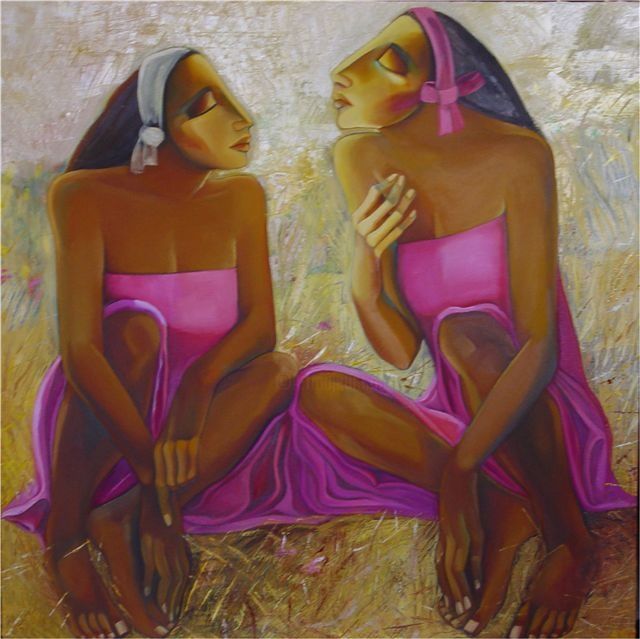Peinture intitulée "Untitiled" par Maysa Mohammad, Œuvre d'art originale, Huile