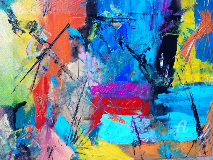 Peinture intitulée "Festival 2020" par Cécile Mazaleyrat, Œuvre d'art originale, Acrylique