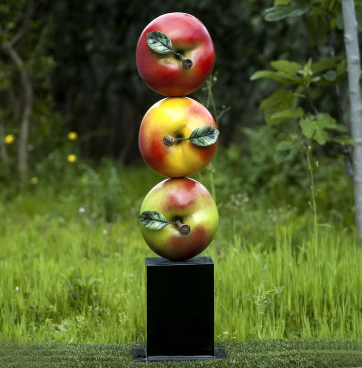 Sculpture titled "Petit Totem" by Mazel-Jalix, Original Art, Bronze