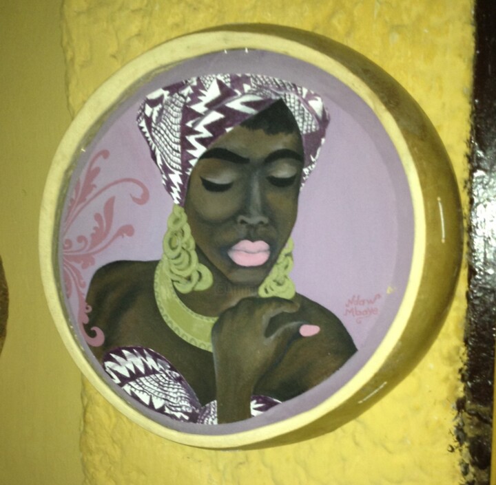 Peinture intitulée "<<Femme pure>>" par Mbaye Ndaw, Œuvre d'art originale, Acrylique