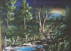 Painting titled "Dawn's Early Light" by Nancy Mcdanel, Original Artwork, Oil