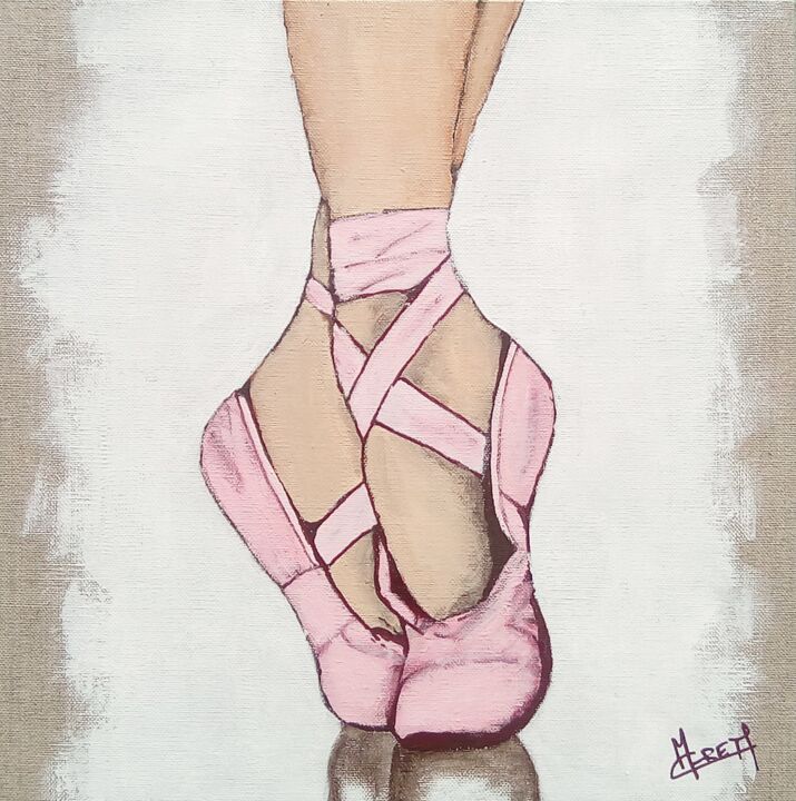 Painting titled "Demi-Pointes" by Mcerea, Original Artwork, Acrylic