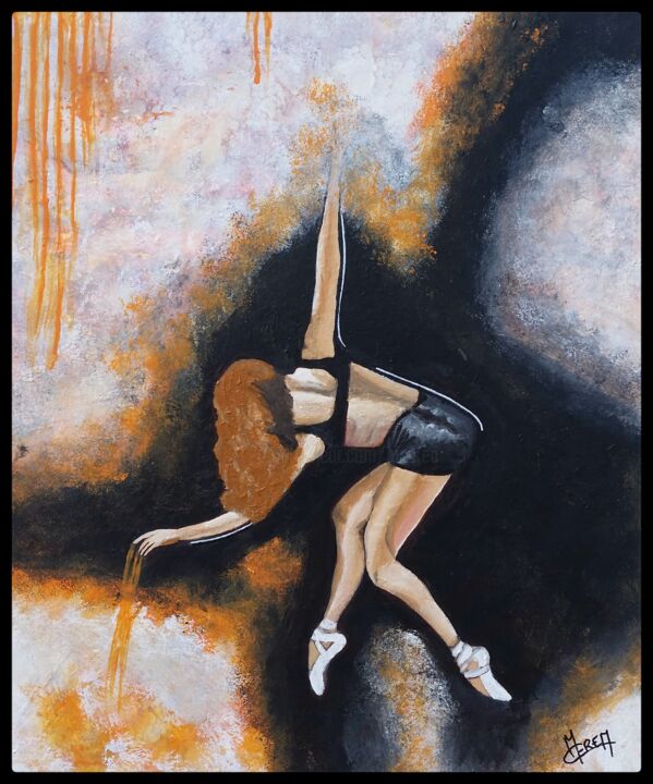 Peinture intitulée "Danse contemporaine" par Mcerea, Œuvre d'art originale, Acrylique