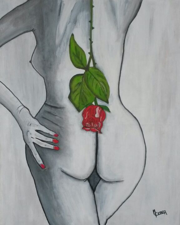 Peinture intitulée "SENSUALITE" par Mcerea, Œuvre d'art originale, Acrylique