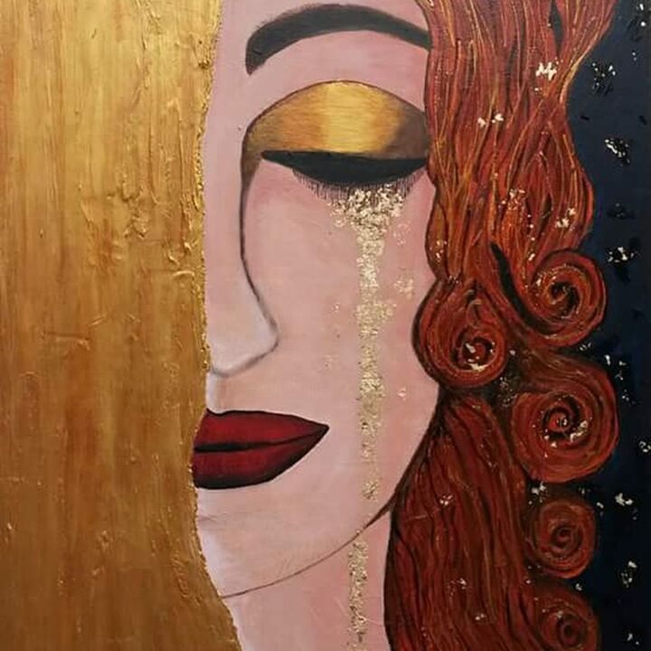 Painting titled "DANAE" by Mcerea, Original Artwork, Acrylic
