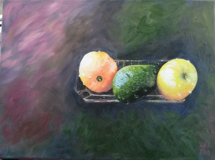 Painting titled "Freshness" by Cezara Livia Mihaila, Original Artwork, Oil