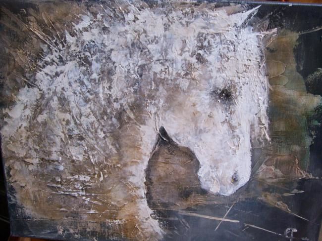 Картина под названием "Apparition" - Christine Fric, Подлинное произведение искусства, Масло