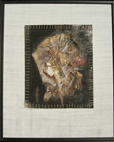 Painting titled "Crumple 2" by Christine Fric, Original Artwork, Oil