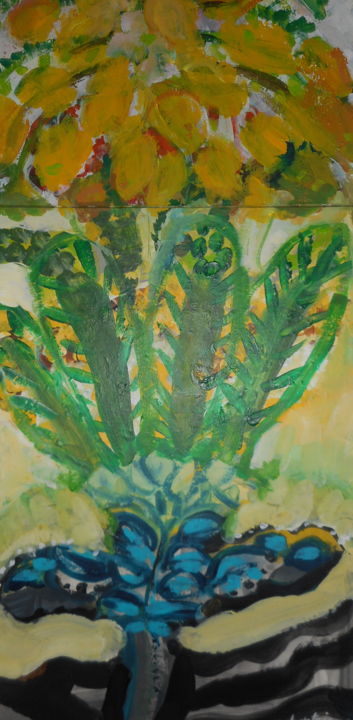 Malerei mit dem Titel "PLANTATION" von Mchartrie, Original-Kunstwerk, Acryl Auf Karton montiert