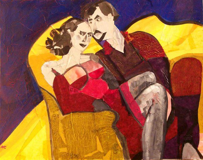 Malerei mit dem Titel "Closeness" von Agnes Mclaughlin, Original-Kunstwerk, Öl