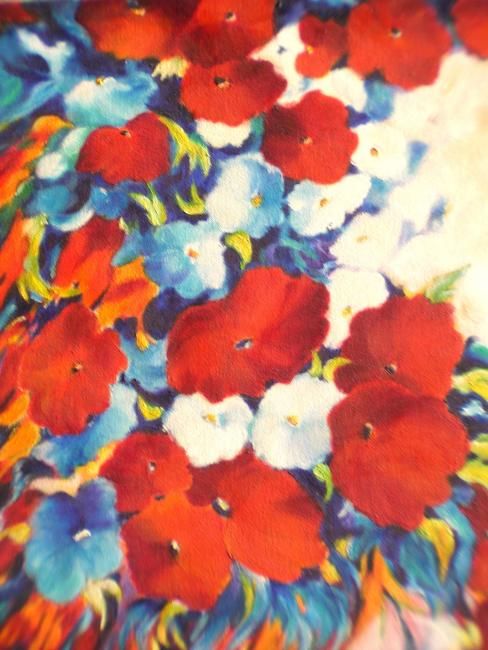 Pintura intitulada "floralies" por Marie Claude Mauffrey, Obras de arte originais, Óleo
