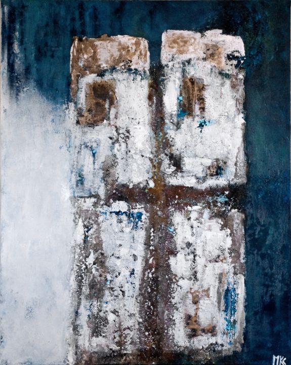 Peinture intitulée "Enigme" par Mck, Œuvre d'art originale, Acrylique Monté sur Châssis