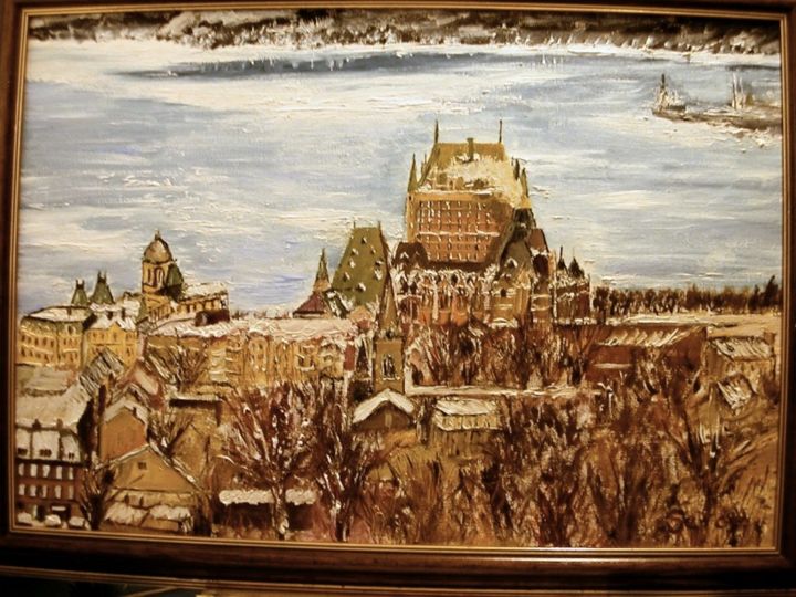 Peinture intitulée "Le Château de Front…" par Sp, Œuvre d'art originale, Autre