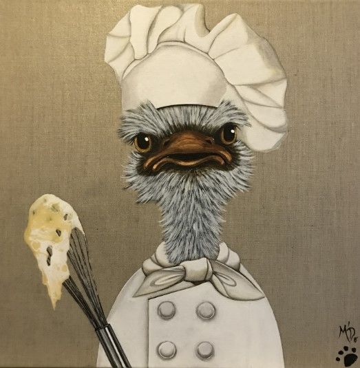 Malarstwo zatytułowany „Une crème de Chef” autorstwa M'Do, Oryginalna praca, Akryl