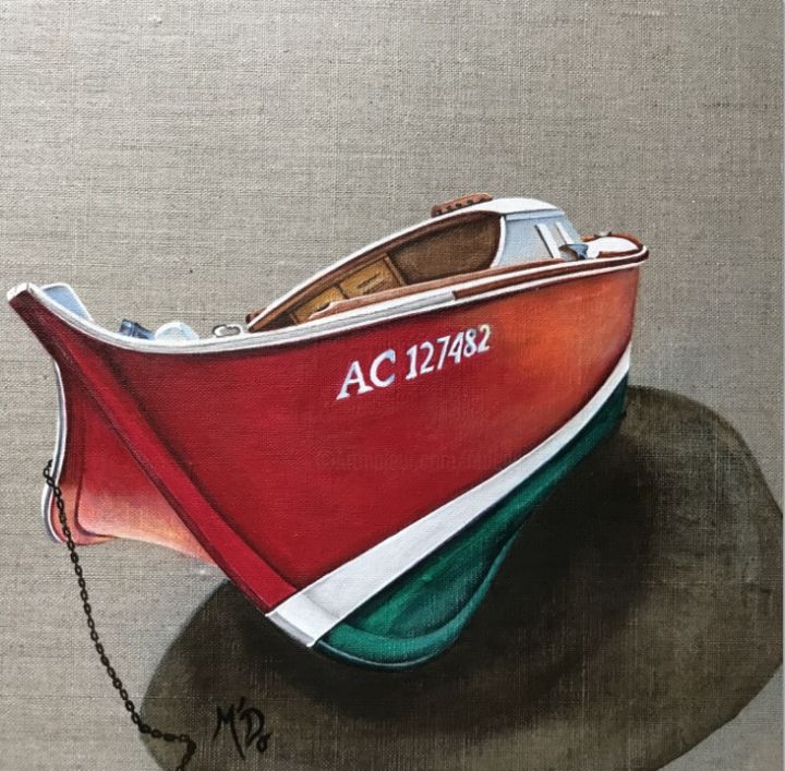 Peinture intitulée "marée basse II" par M'Do, Œuvre d'art originale, Acrylique Monté sur Carton
